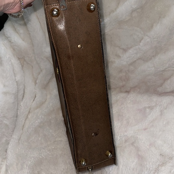 GUCCI Vintage Briefcase Dual Zipper clean interior Authentic web detail - Picture 4 of 12